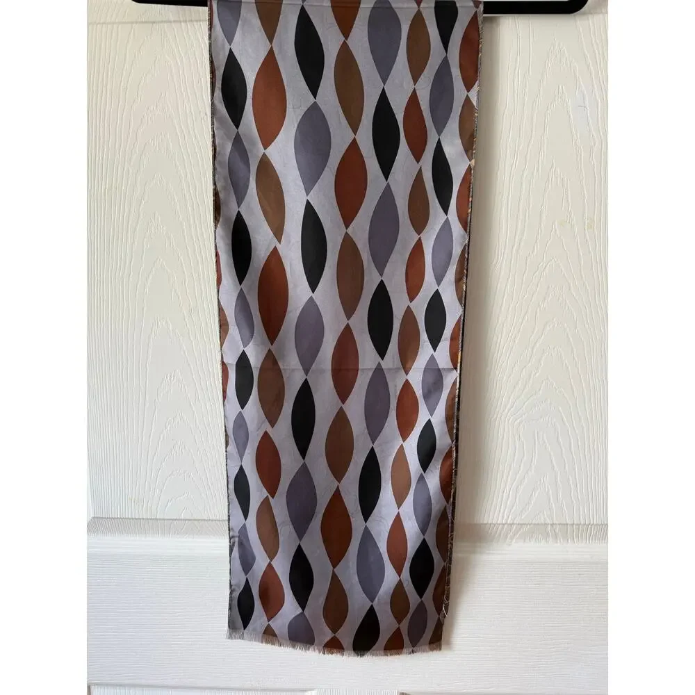 Paisley Reversible Silk Feel Scarf Fringe
